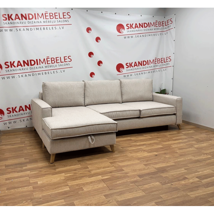 Sofa COPENHAGEN SLEEPING (Kairysis kampas, ištraukiamas)(Bežas)(Ekspozicija)